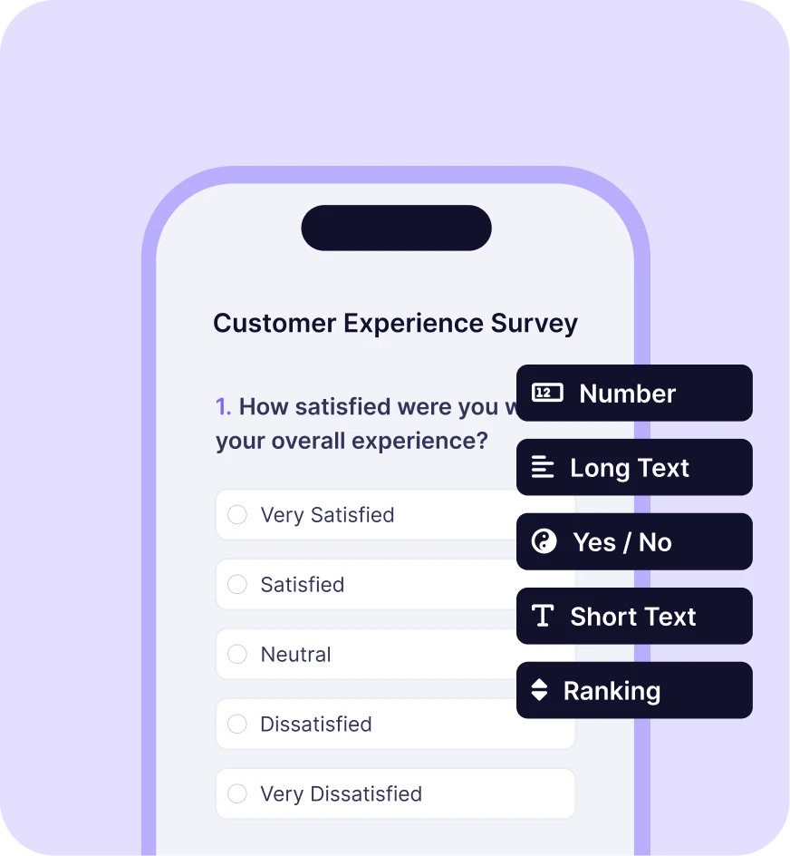 Many question types to choose from