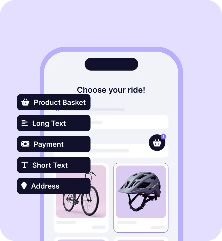 Muitos elementos de loja à escolha