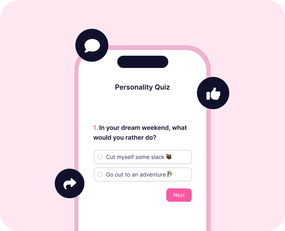 Dapatkan lebih banyak keterlibatan dengan kuis interaktif