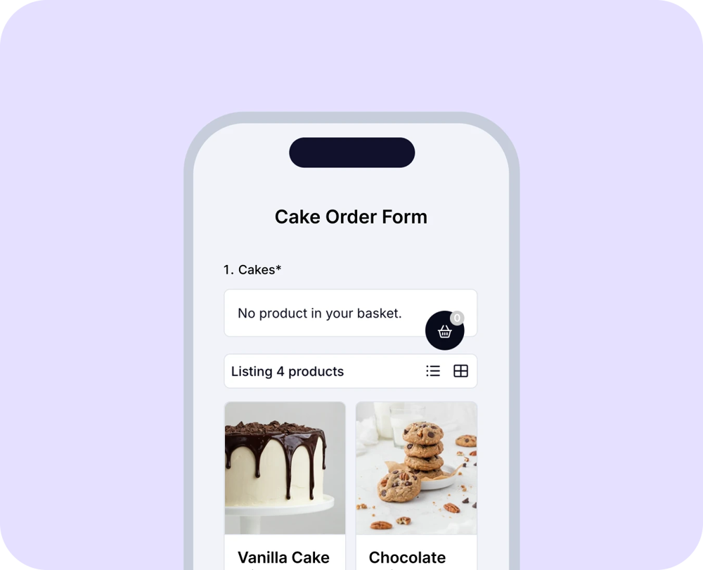 Receba pedidos personalizados