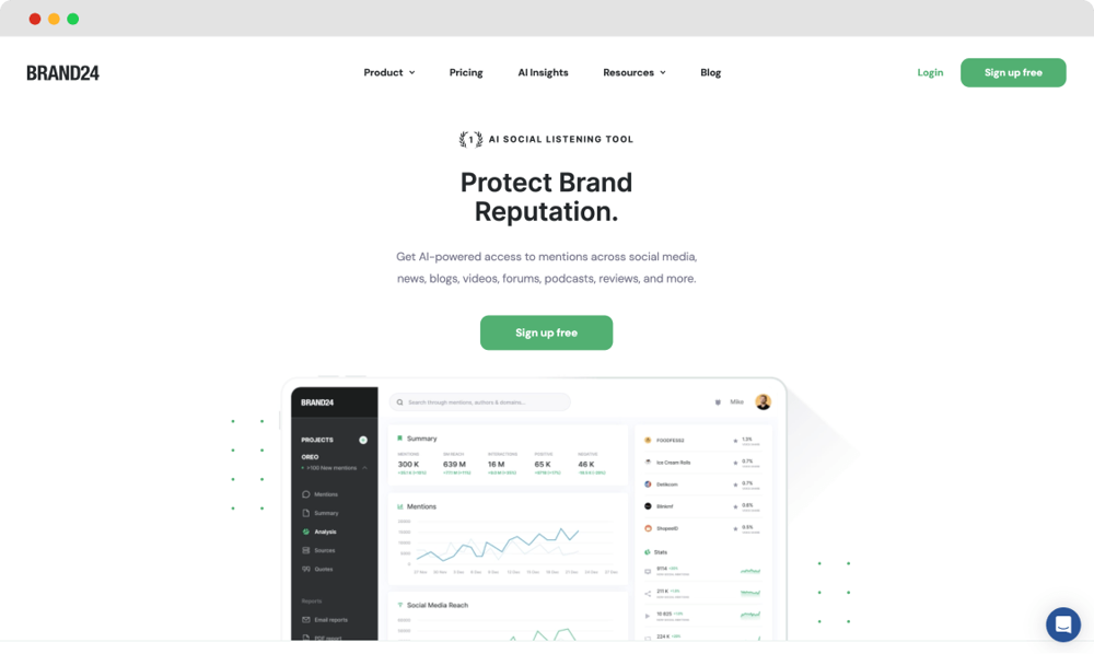 #13 Best market research tool - Brand24