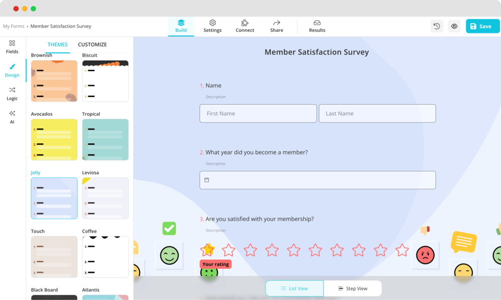 Personalización del diseño de su encuesta