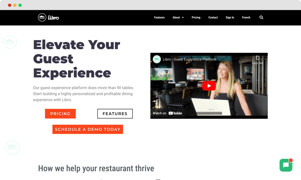 Die Homepage von Libro