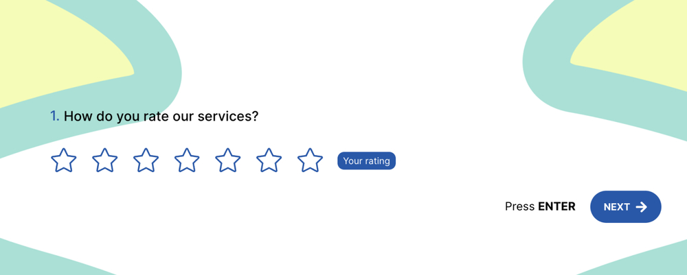 A star rating question example