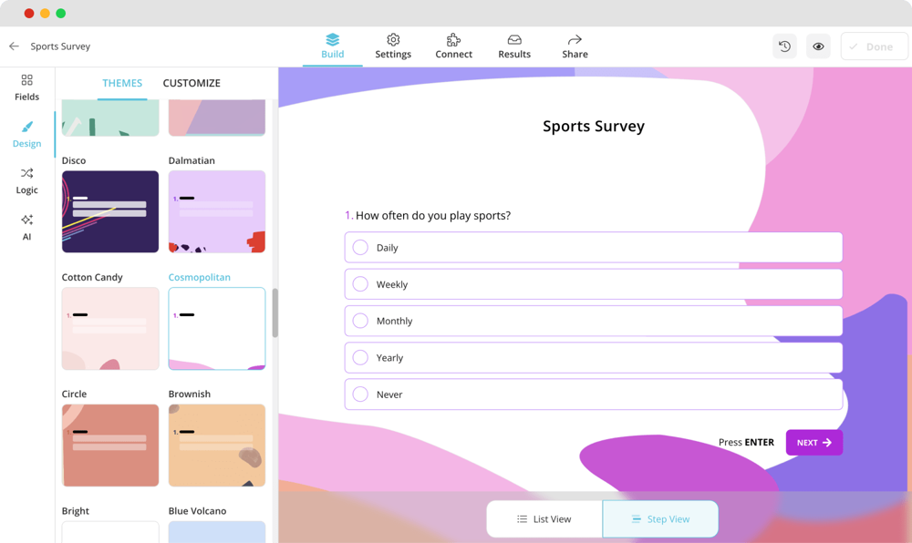 Change your survey design