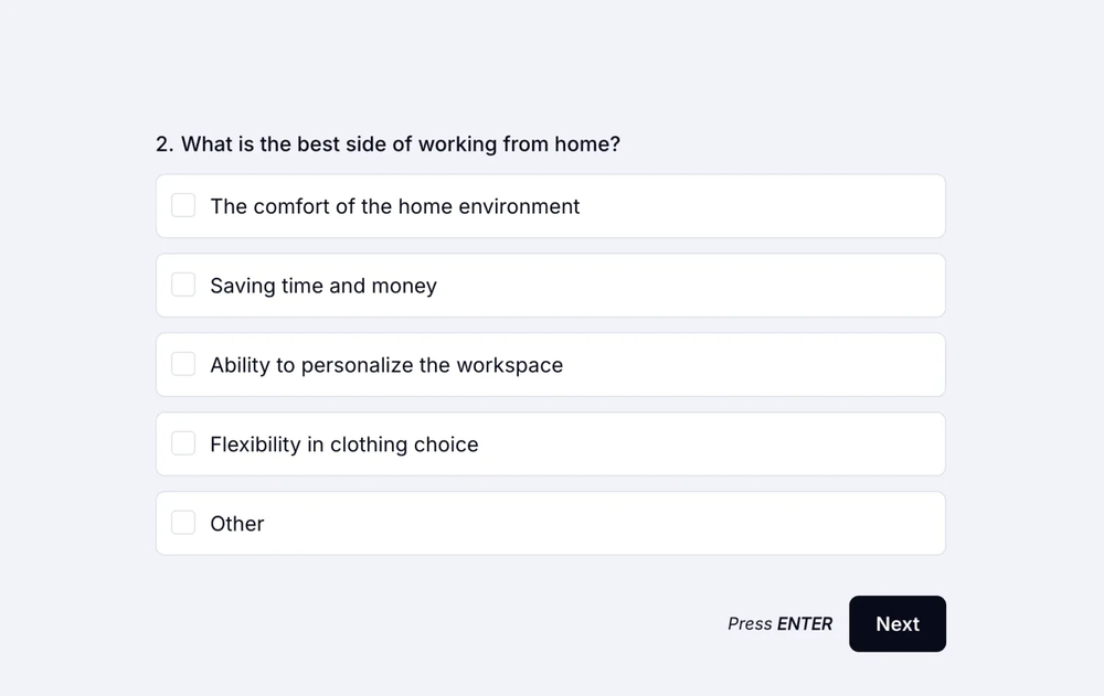 An example fun poll question about work