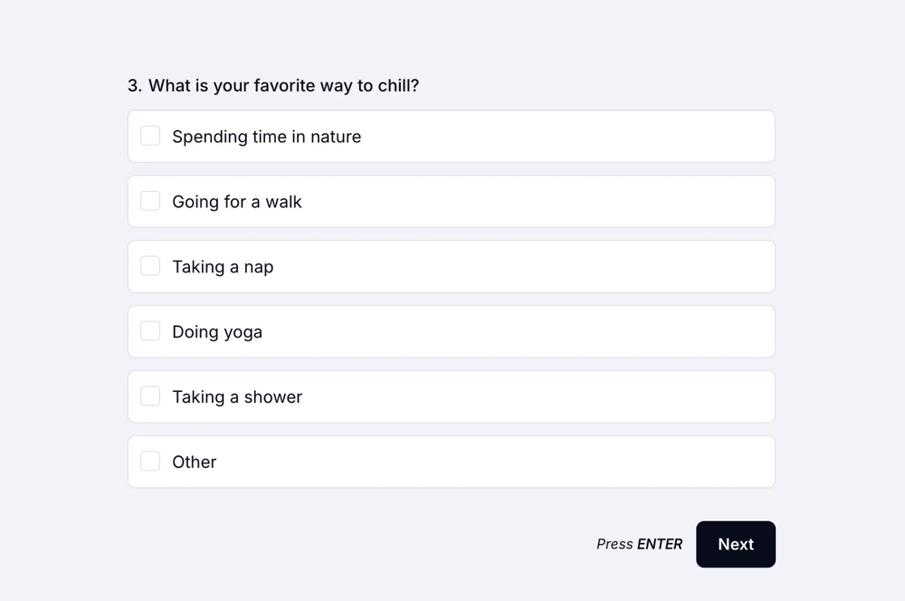An example poll question for Instagram
