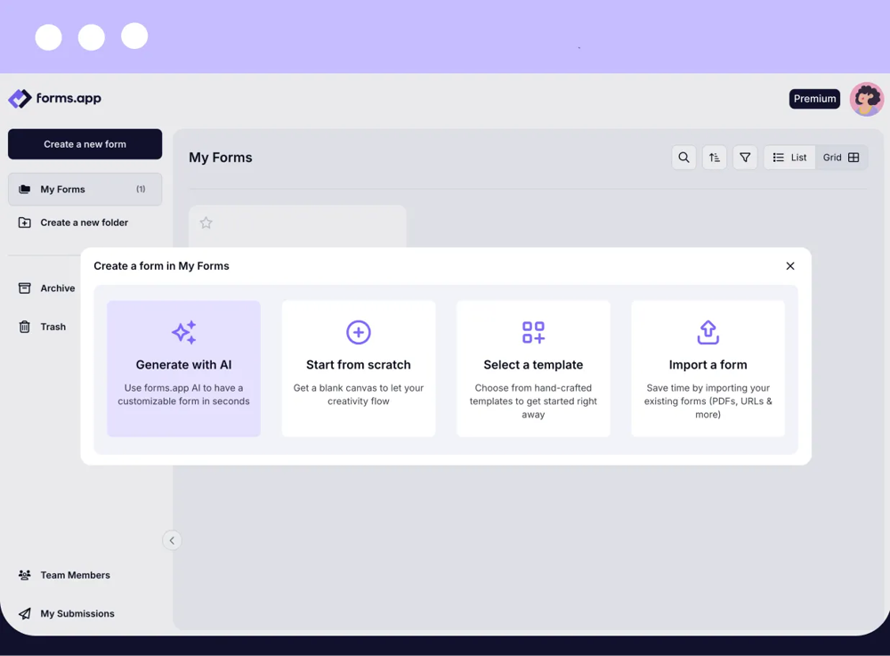 Choose a way to start