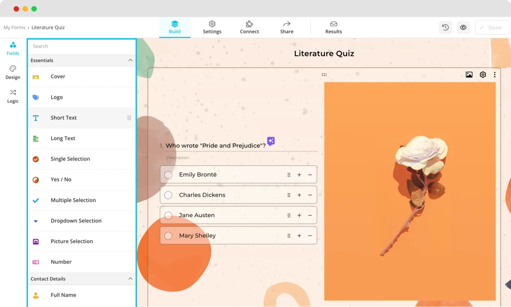 Formunuza farklı alanlar ekleyin