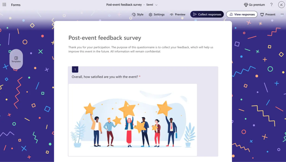 Feedback-Umfrage nach der Veranstaltung von MS Forms
