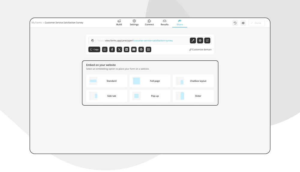 Choose a pop-up option for your website