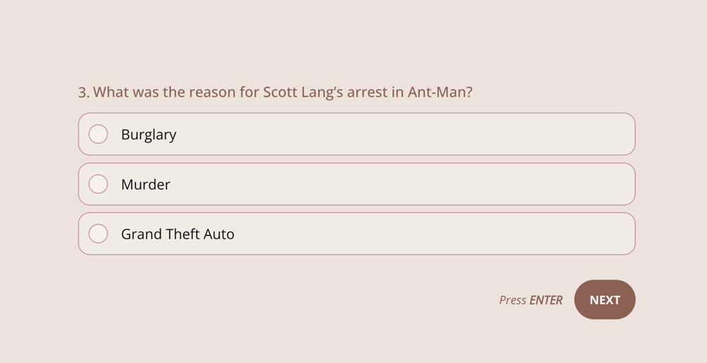 A movie quiz question to ask Marvel lovers