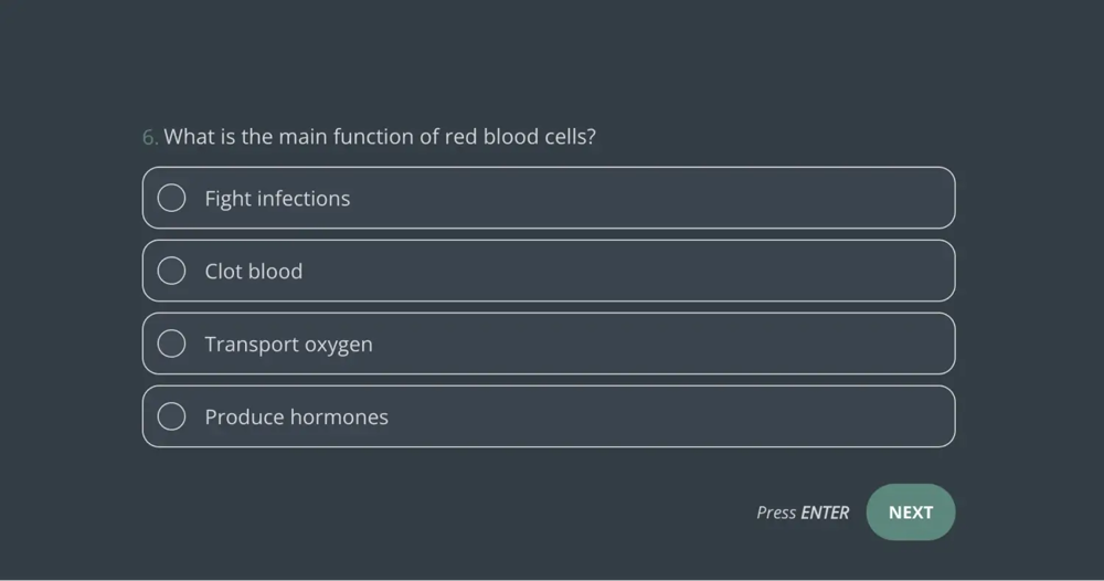 Une question à poser dans un quiz de biologie