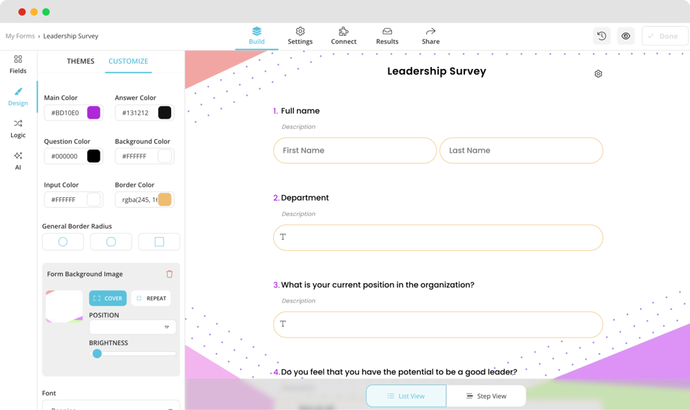 Personnaliser le design de votre formulaire