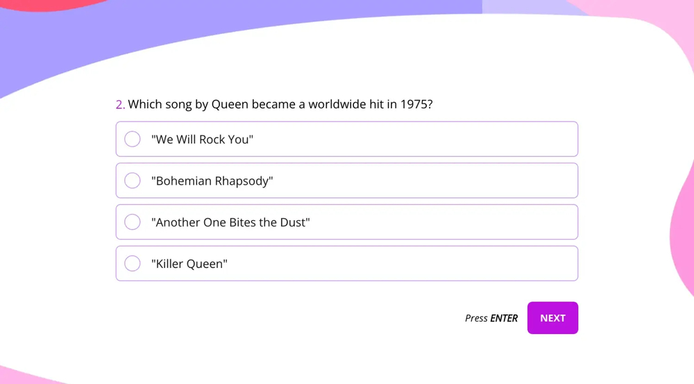 Eine Quizfrage für ein 70er Jahre Quiz