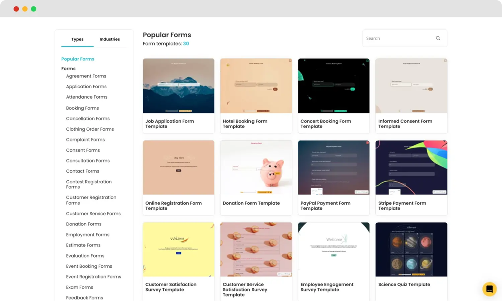 Templates of forms.app