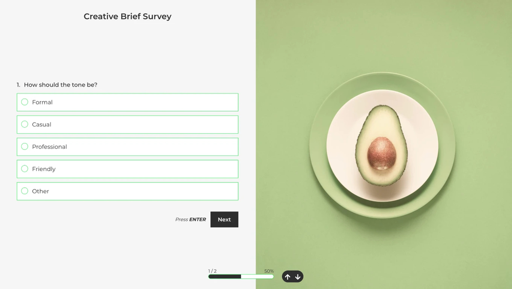 #1 Example question for creative brief form