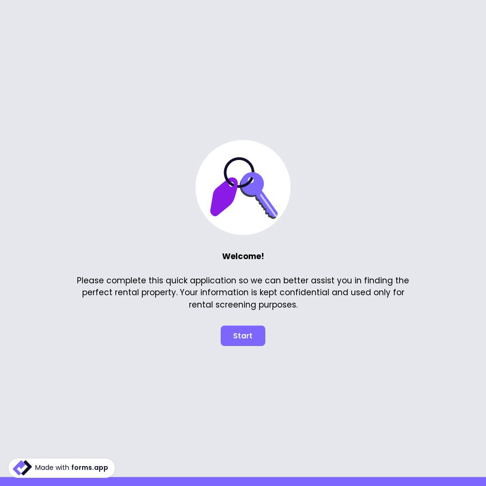 Rental Application Form Template