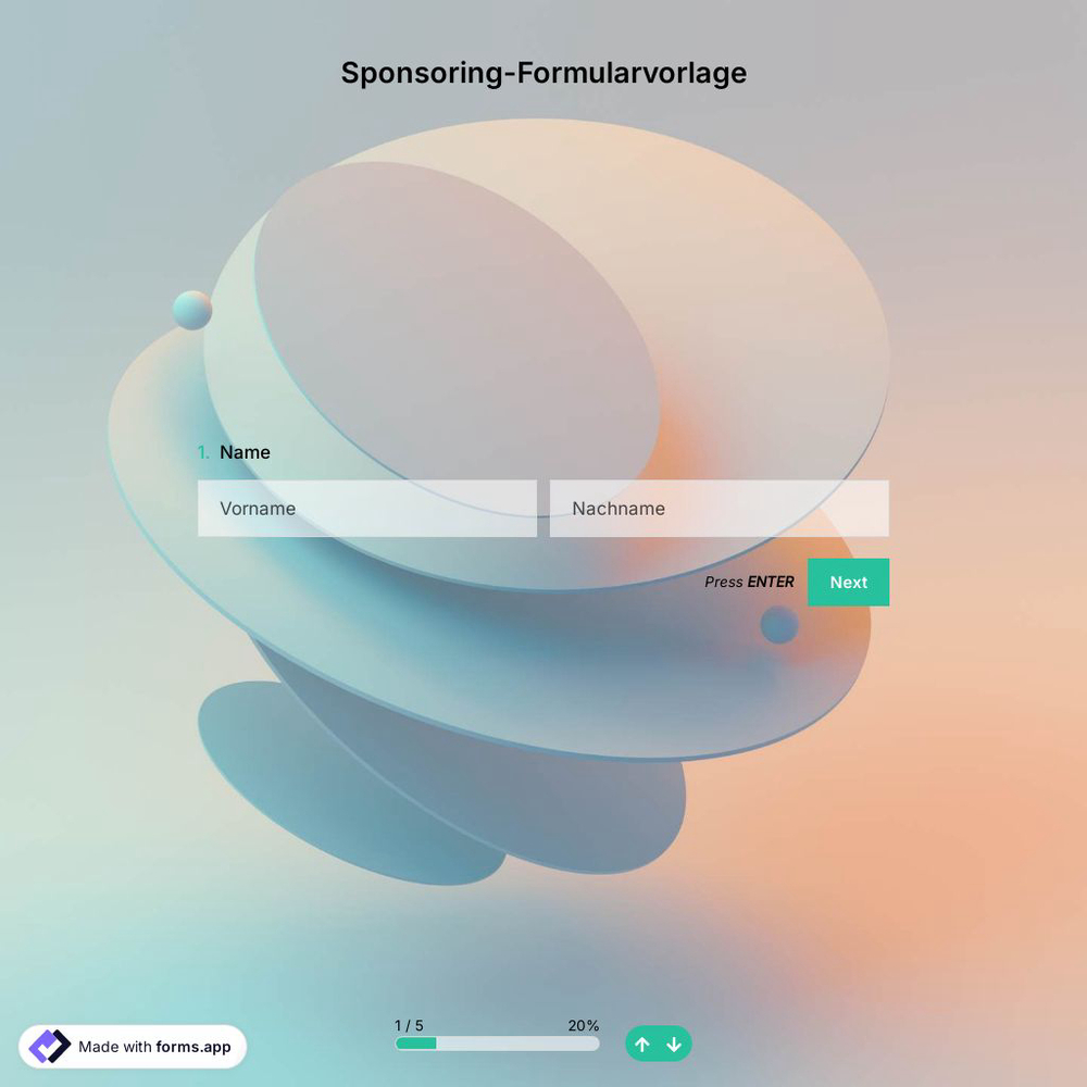 Sponsoring-Formularvorlage