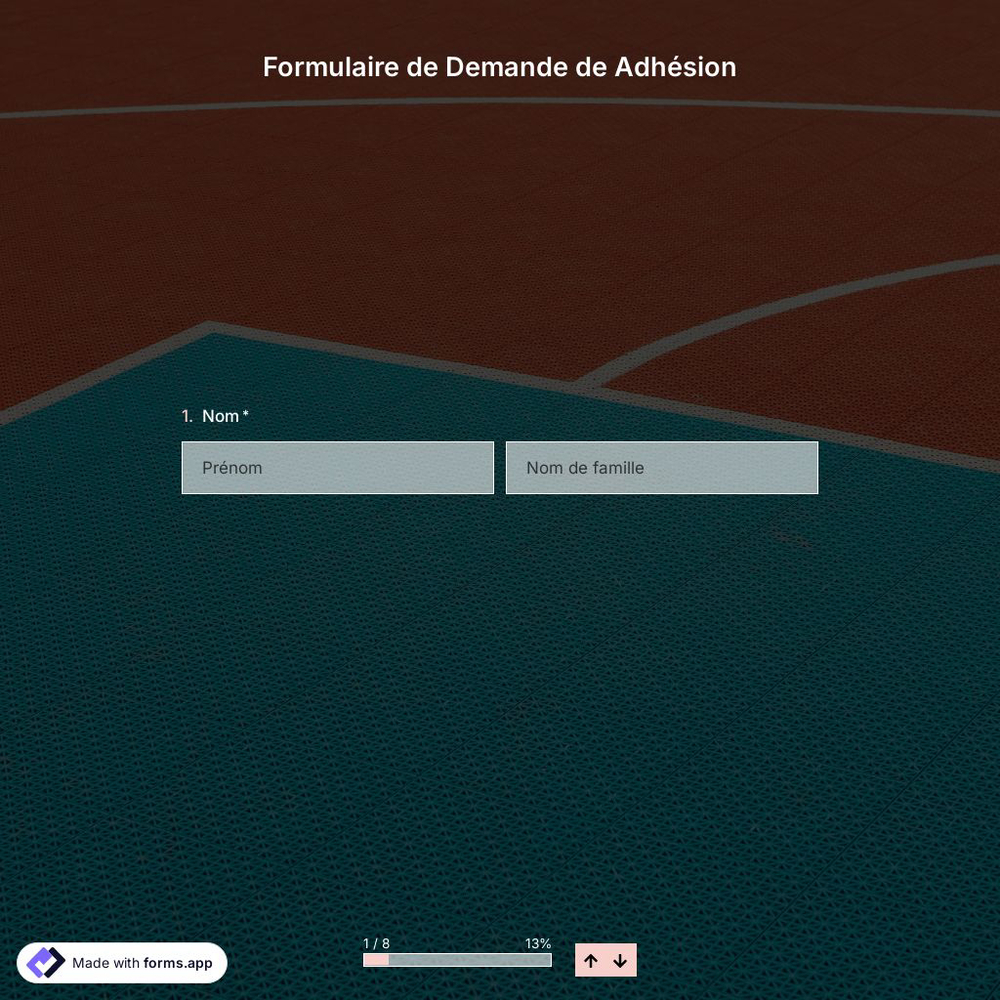 Modèle de Formulaire de Demande de Adhésion