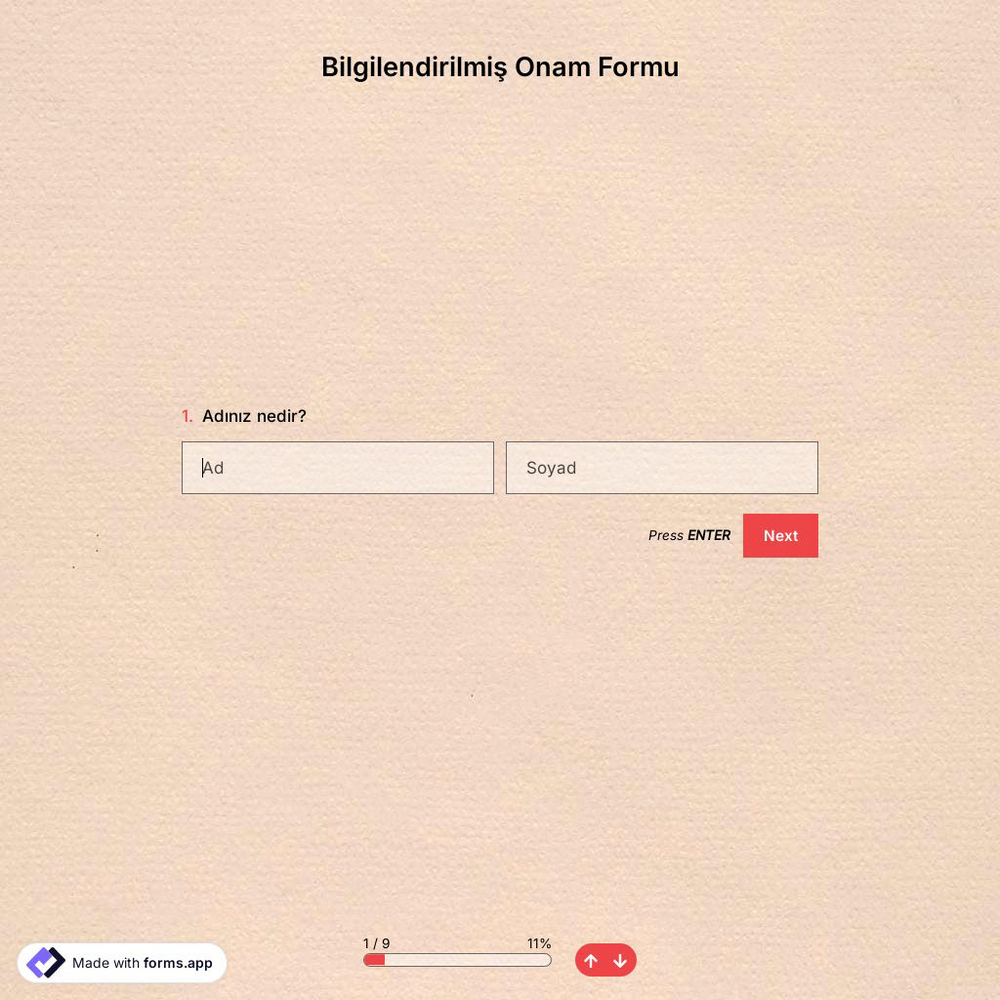 Bilgilendirilmiş Onam Formu Şablonu