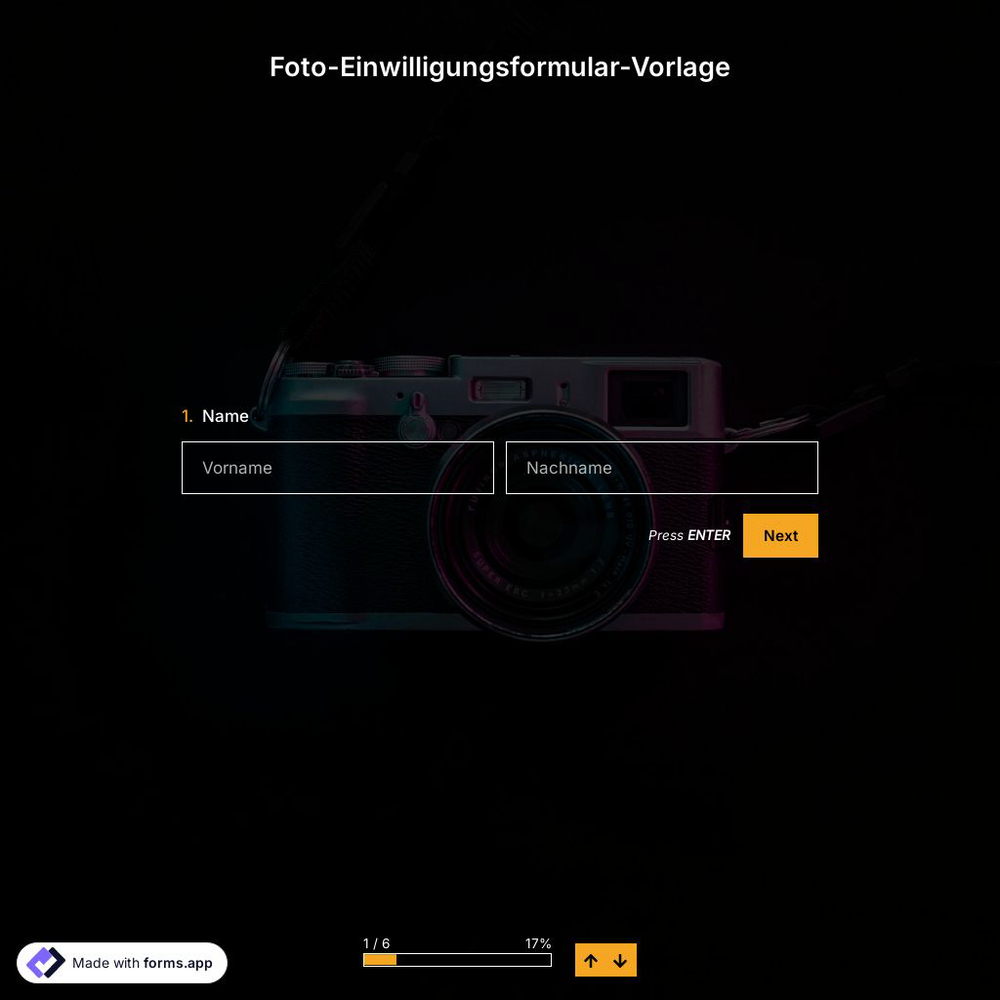 Foto-Einwilligungsformular-Vorlage