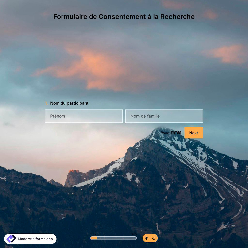 Modèle de formulaire de consentement de recherche