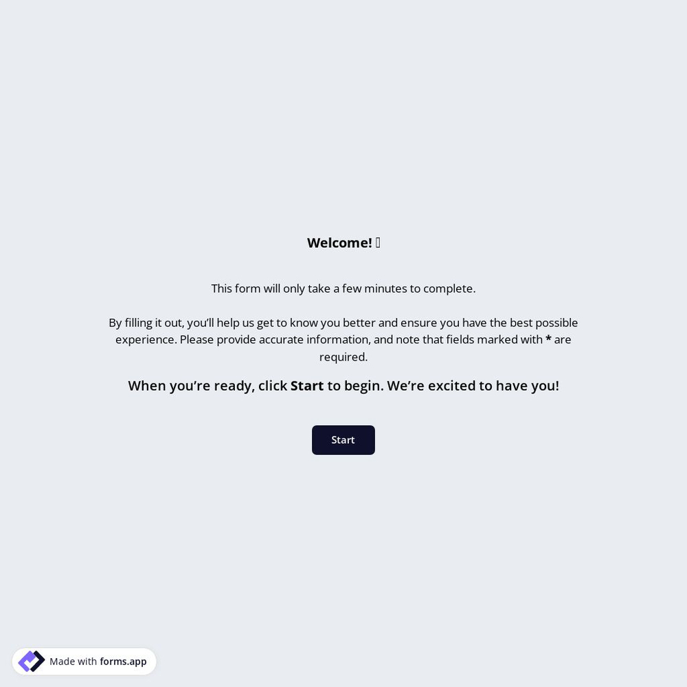 Online Registration Form Template