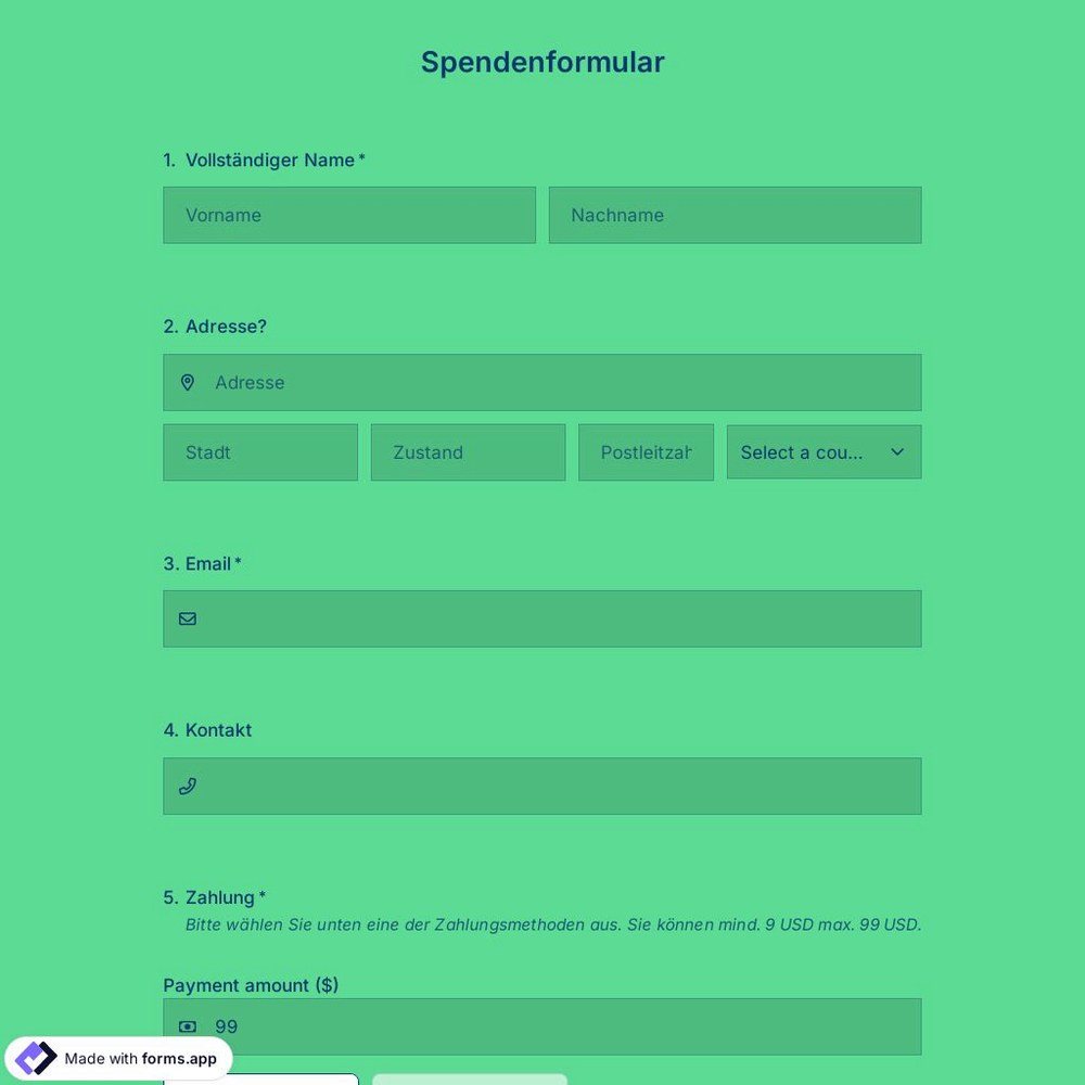 Spenden-Formular