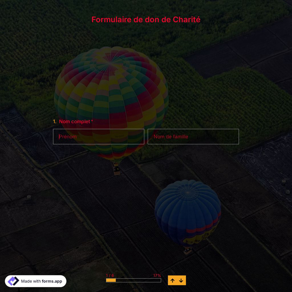 Modèle de Formulaire de Don de Charité