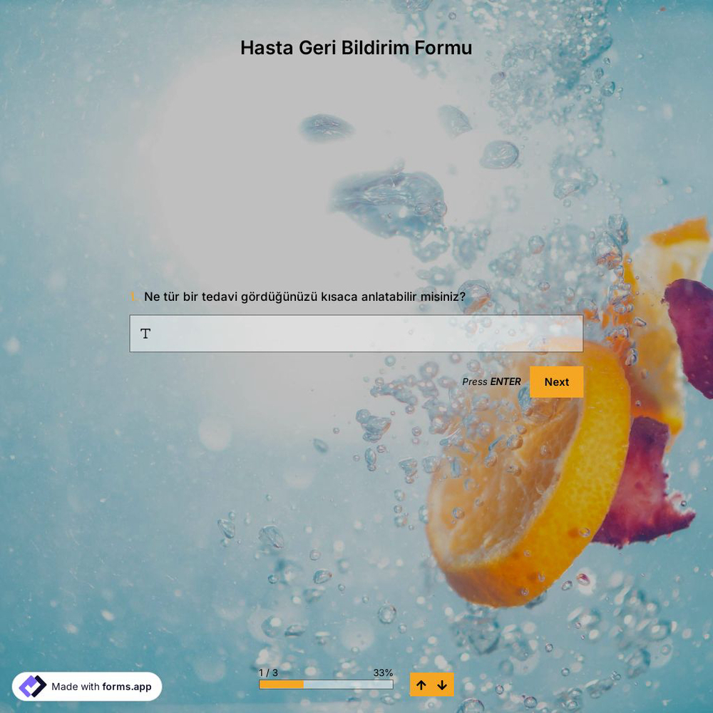 Hasta Geri Bildirim Formu Şablonu