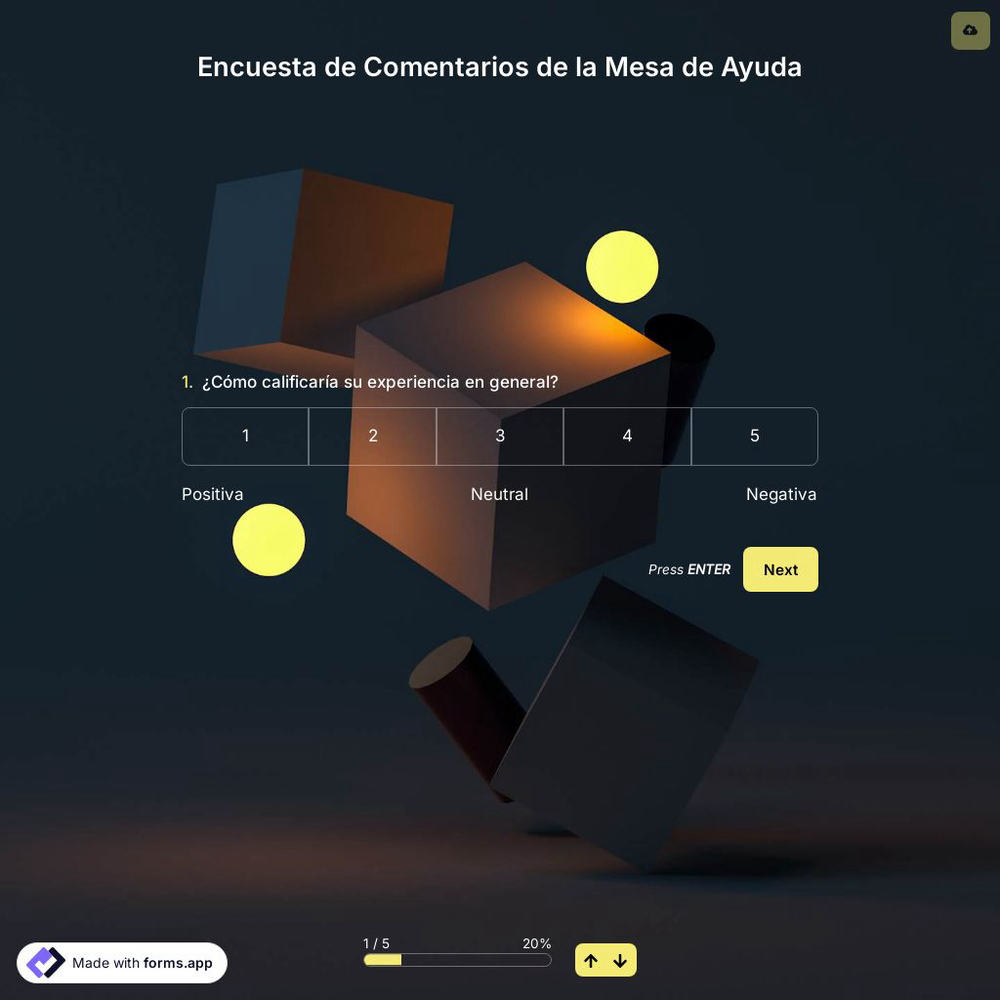 Plantillade Encuesta de Comentarios de la Mesa de Ayuda