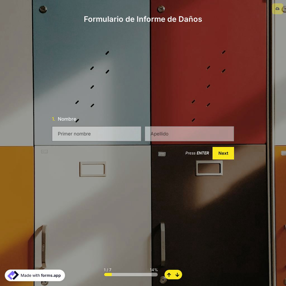 Plantilla de Formulario de Informe de Daños