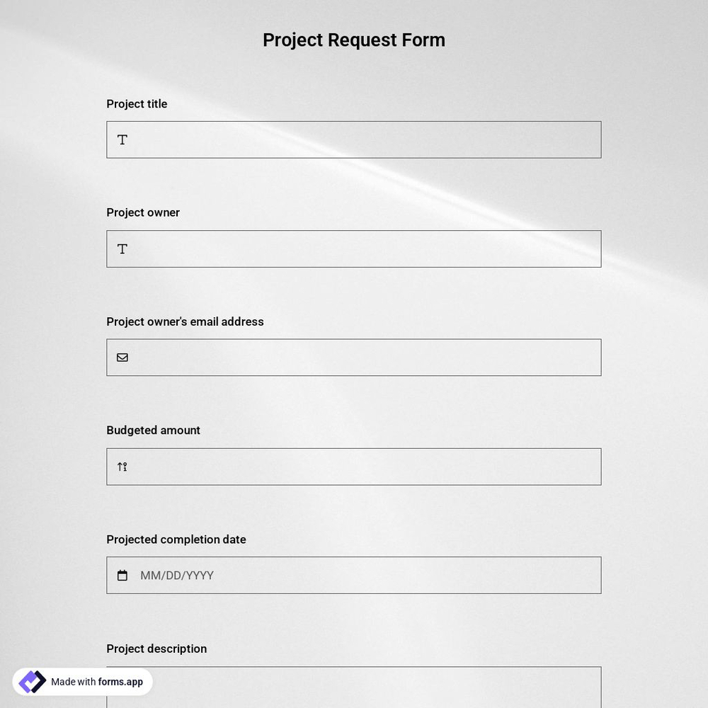 Project Request Form Template