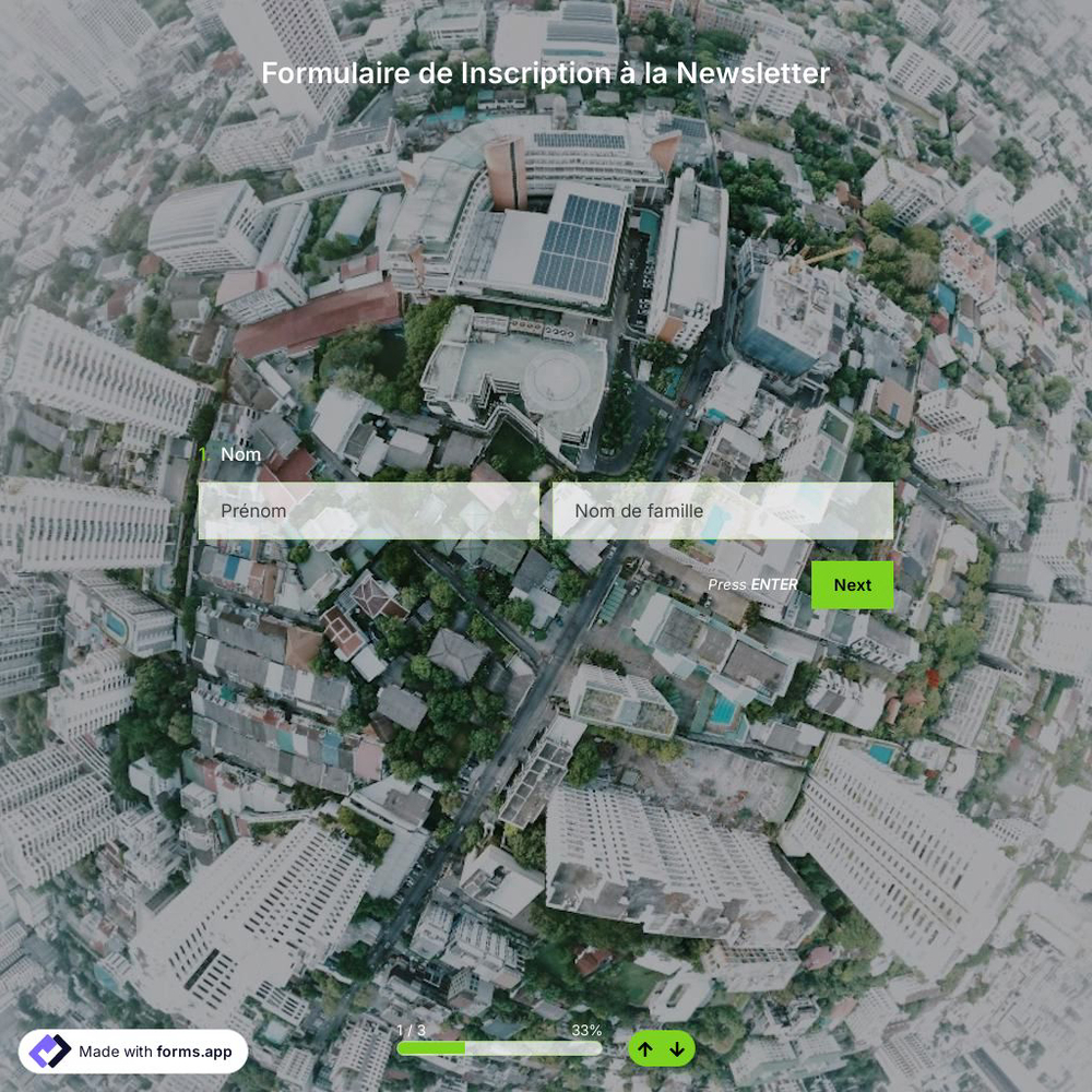 Modèle de Formulaire D'inscription à la Newsletter