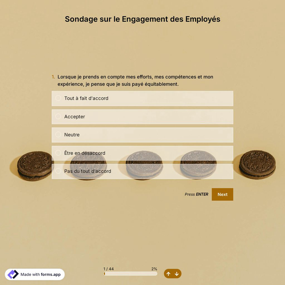 Modèle de Sondage sur L'engagement des Employés
