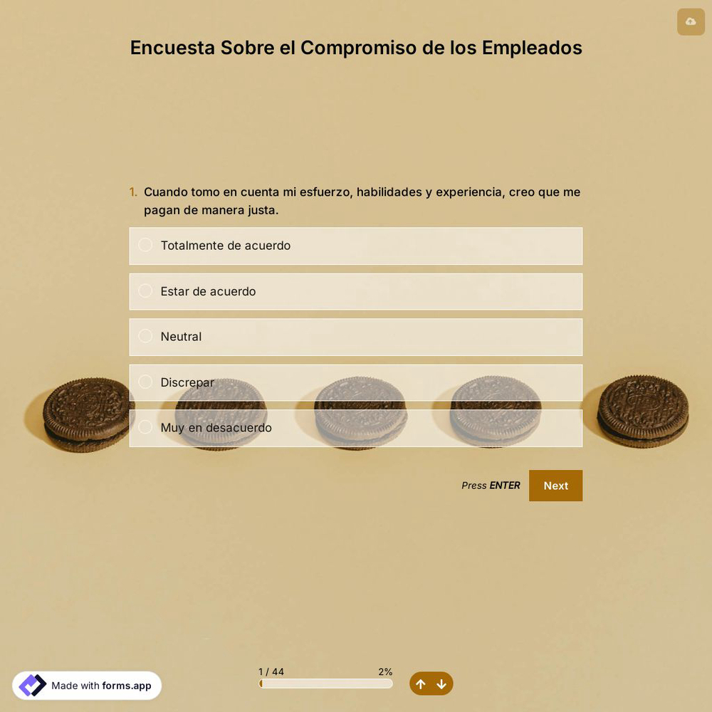 Plantilla de Encuesta Sobre el Compromiso de los Empleados