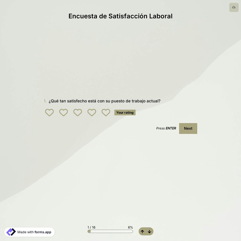 Plantilla de Encuesta de Satisfacción Laboral