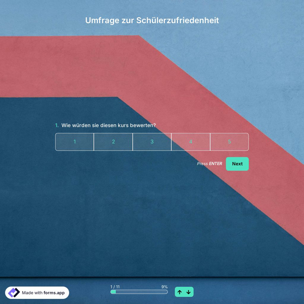 Vorlage für eine Umfrage zur Schülerzufriedenheit