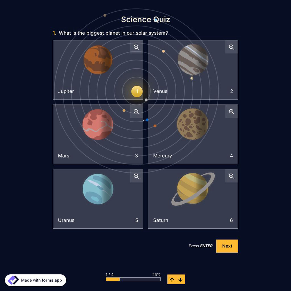 Science Quiz Template