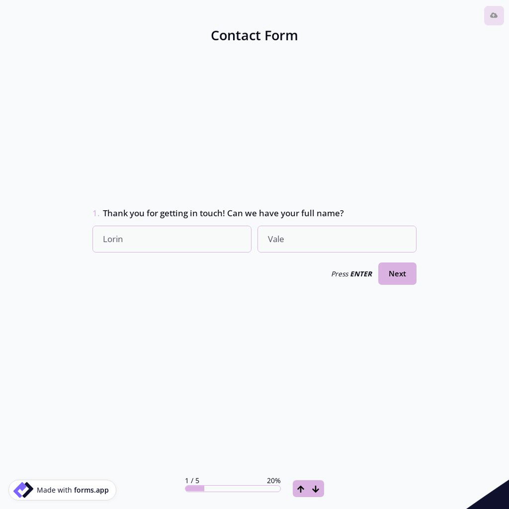 Contact Us Form Template