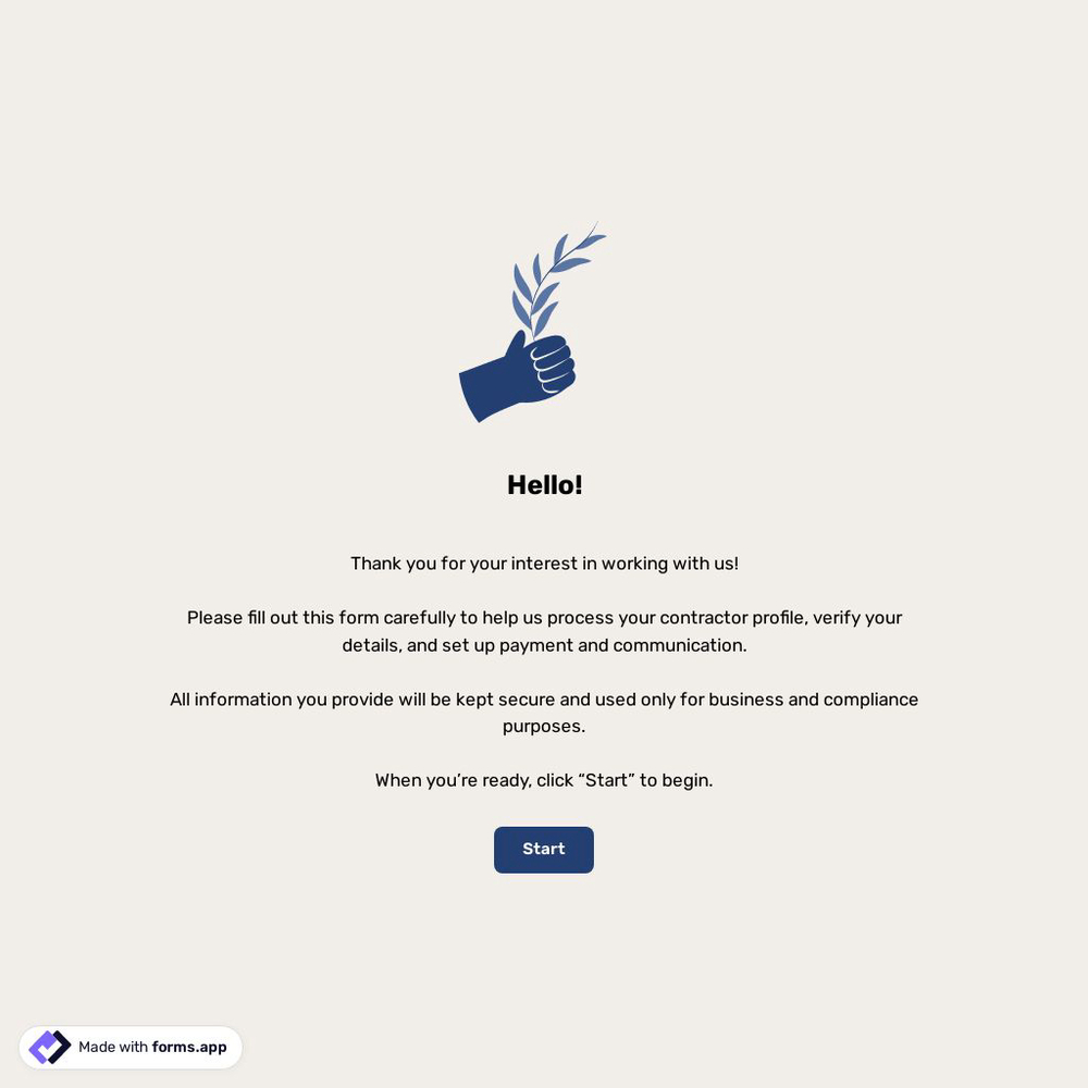 Independent Contractor Form Template