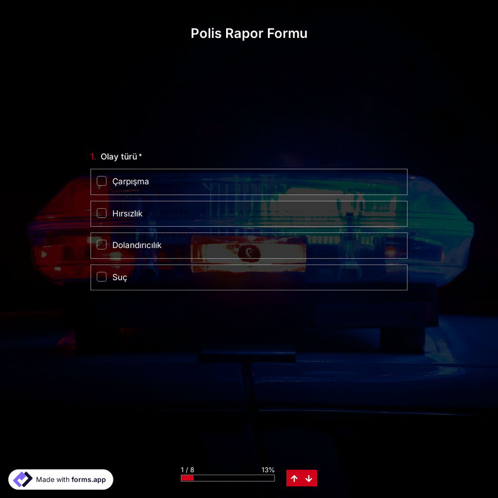 Polis Rapor Formu Şablonu