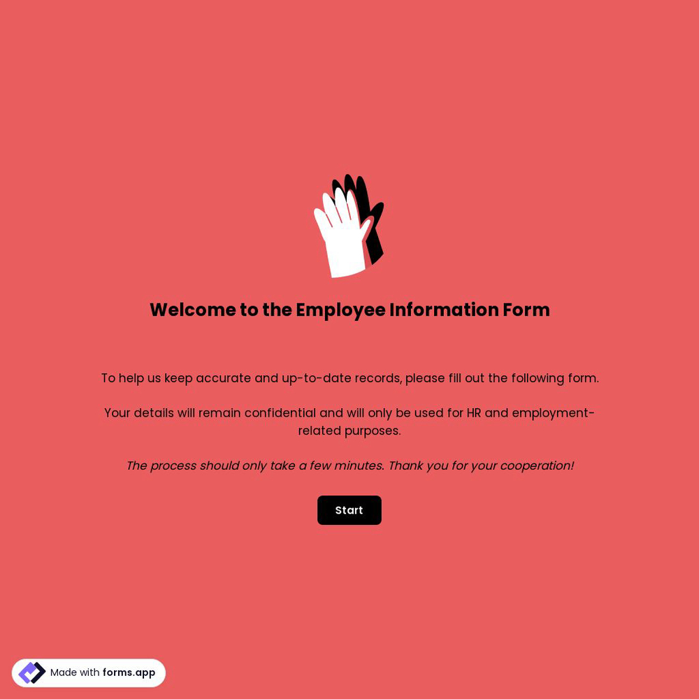 Employee Information Form Template