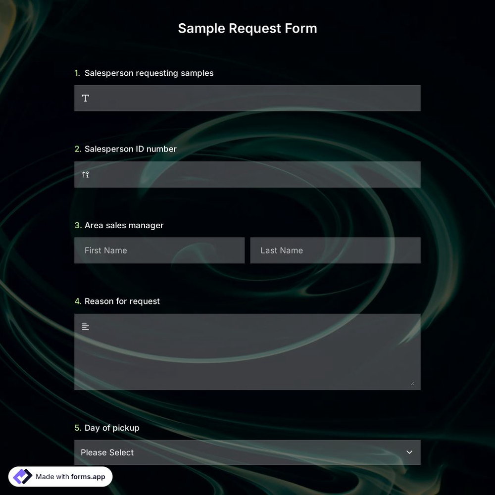 Sample Request Form Template