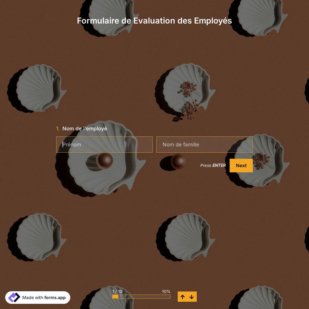 Formulaire de Evaluation des Employés