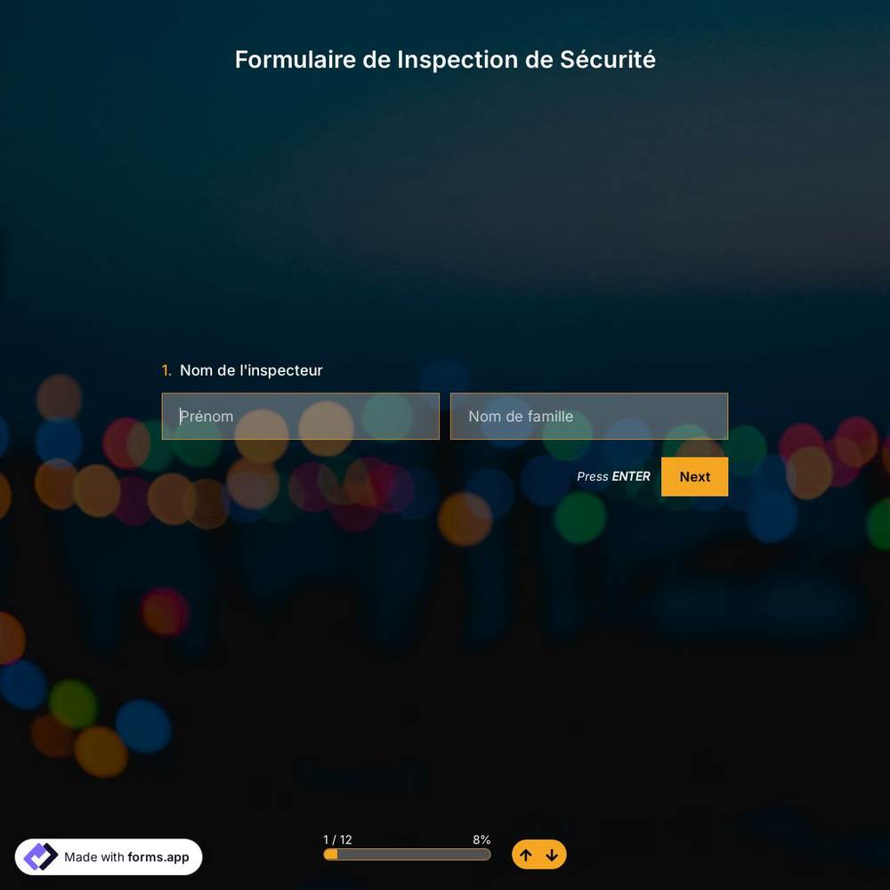 Formulaire de Inspection de Sécurité