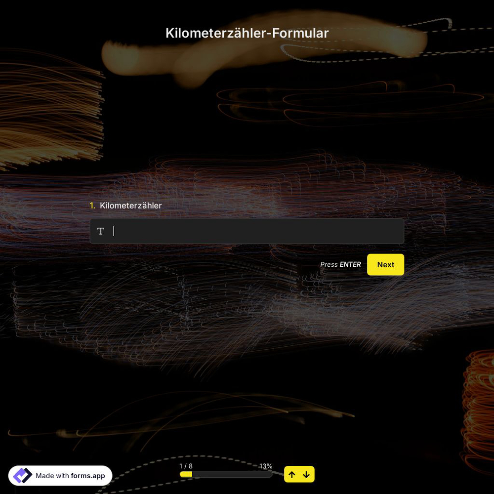 Kilometerzähler-Formular