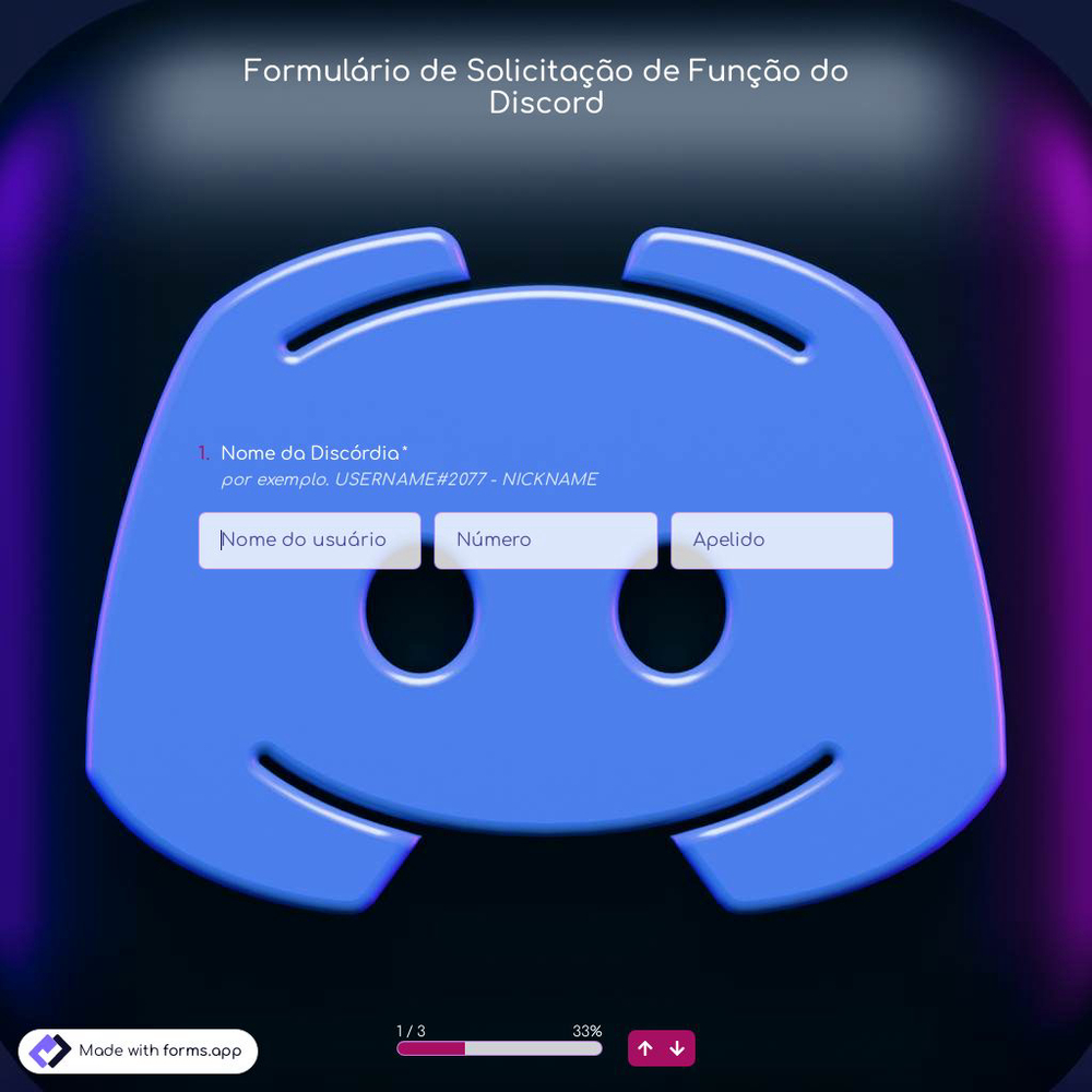 Formulário de Solicitação de Função do Discord