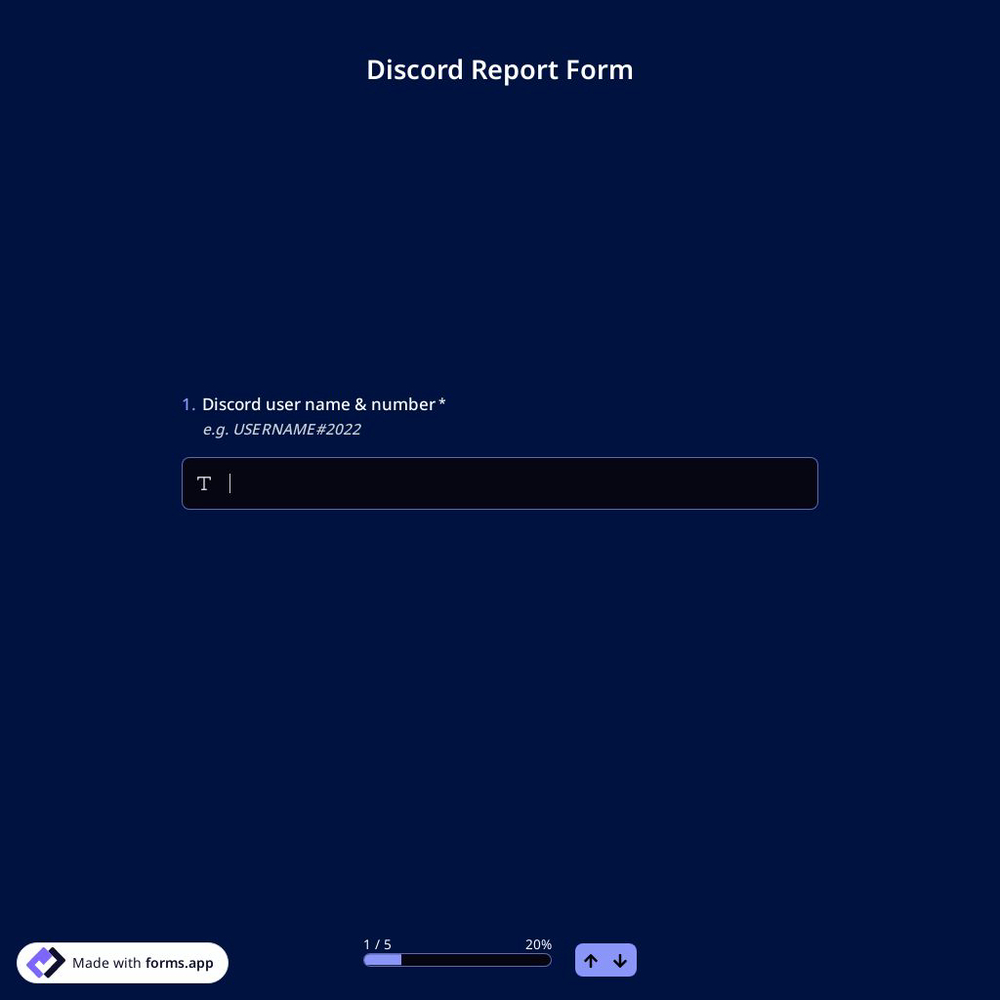Discord Report Form Template